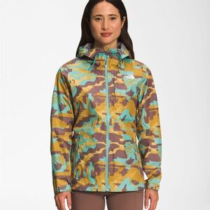 The North Face Women’s Alta Vista Rain Jacket Size Small Wasabi Dazzle Camo NWT